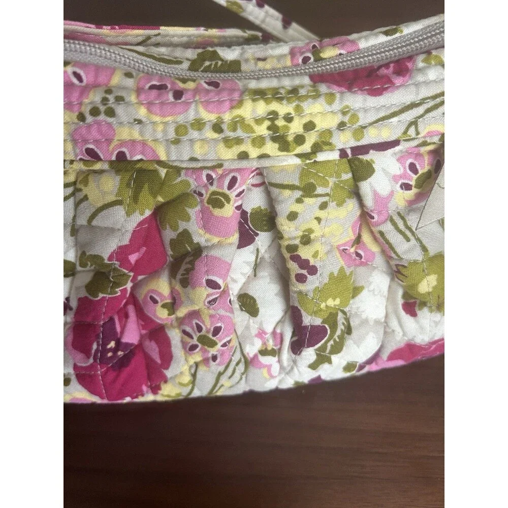 Vera Bradley Floral Quilted Small Crossbody Bag Adjustable Strap Zip Multicolor